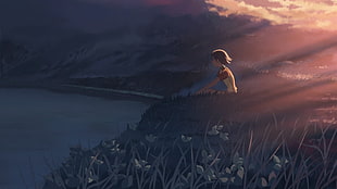 female anime character wallpaper, anime, 5 Centimeters Per Second