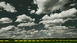 sky digital wallpaper, nature, landscape, clouds, trees