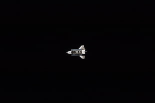 gray spaceship illustration, space station, space, aircraft, space shuttle