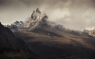 gray mountain, landscape, mountains HD wallpaper