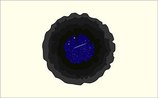 gray cave hole illustration, space