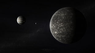 solar system wallpaper, space, render, planet, Moon
