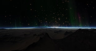 starry night, Space Engine, space, planet, Moon