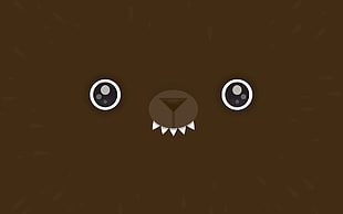 brown animal face illustration, animals