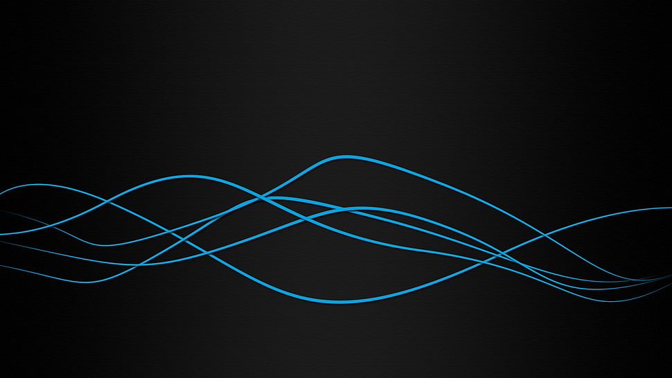 blue strings digital wallpaper, minimalism, blue, waveforms, digital art HD wallpaper