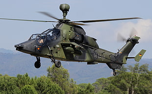green and black Helicopter