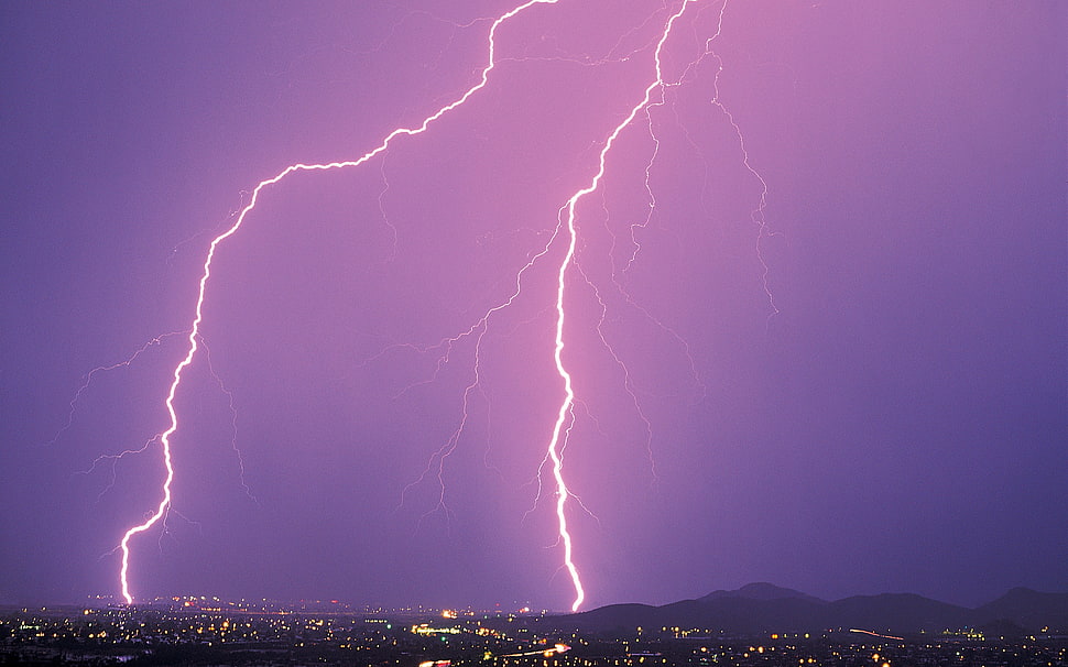 thunderbolt 3D wallpaper, lightning, storm, nature HD wallpaper