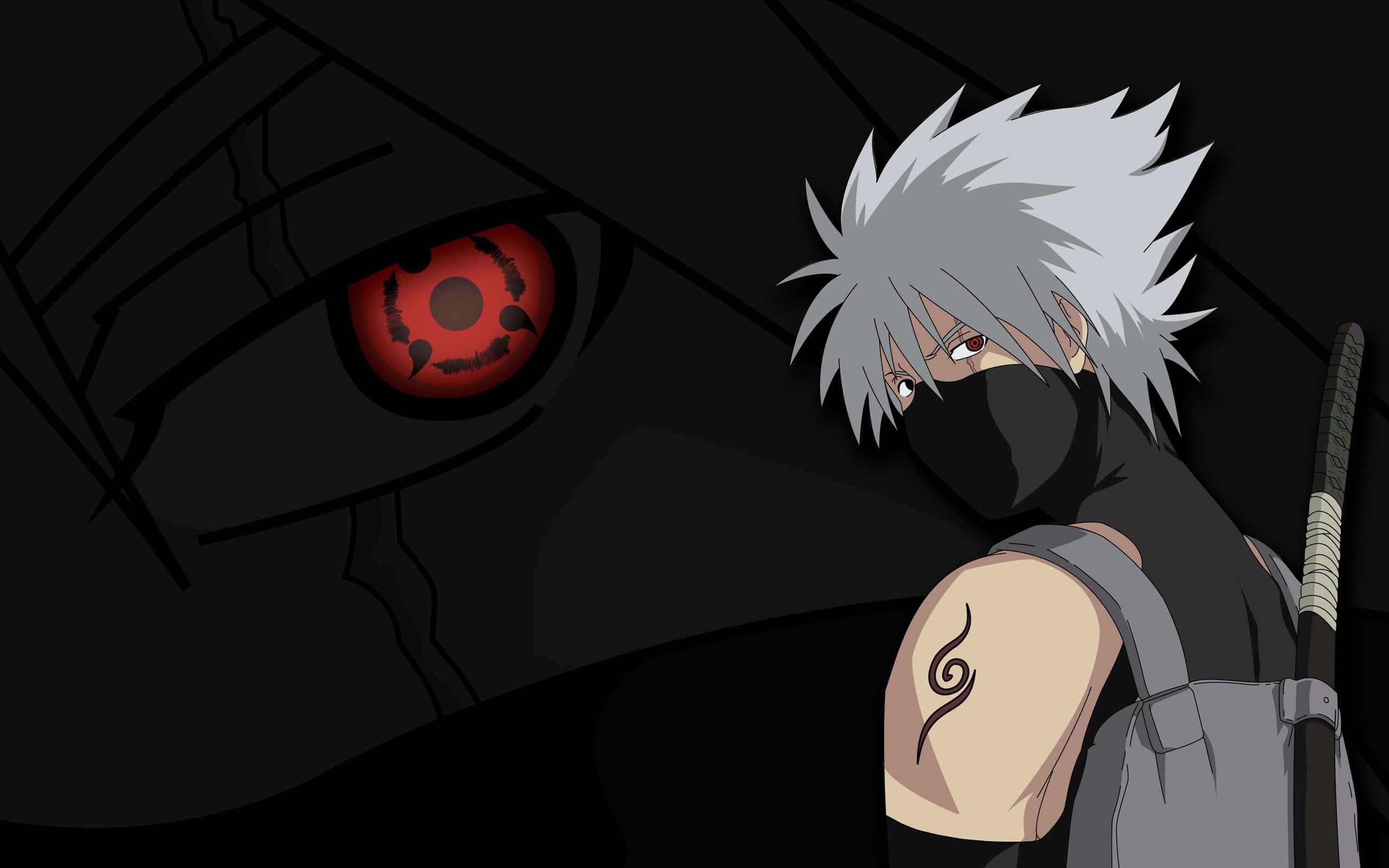 Hatake Kakashi from Naruto, manga, anime, Hatake Kakashi, Sharingan