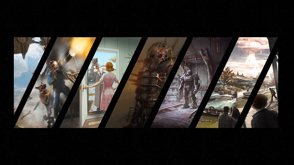 comic strip collage HD wallpaper