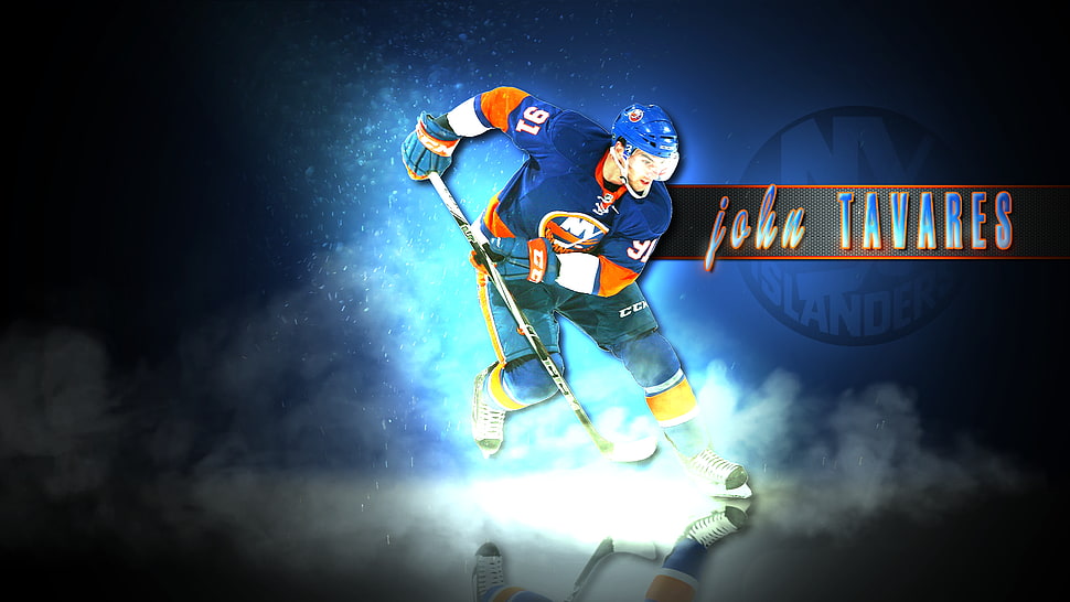 John Tavares ice hockey poster, John Tavares, NHL, ice hockey HD wallpaper