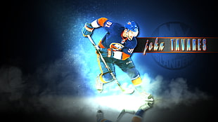 John Tavares ice hockey poster, John Tavares, NHL, ice hockey