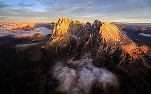 gray mountain, landscape, nature, mountains, Alps HD wallpaper