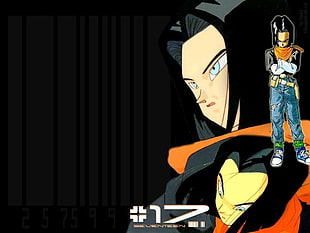 Android 17 digital wallpaper, Dragon Ball Z, Android 17, anime