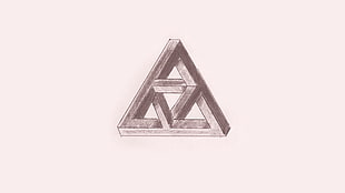 triangular logo, triangle, Penrose triangle, drawing, sketches HD wallpaper