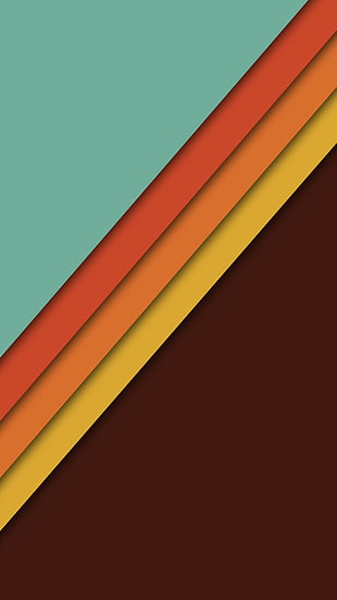 blue, red, orange, and yellow papers, Android L, Android (operating system), 1976, simple HD wallpaper