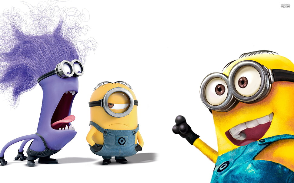 Minions illustration, minions, simple background, animated movies, movies HD wallpaper