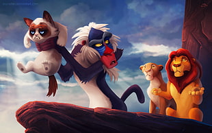 Lion King movie scene HD wallpaper