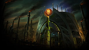 gray and yellow building illustration, Oddworld: New 'n' Tasty, video games HD wallpaper