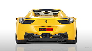 yellow Ferrari sports car, Ferrari 458, supercars HD wallpaper