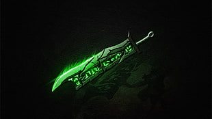 green fantasy sword digital wallpaper, Riot Games, Riven, sword HD wallpaper