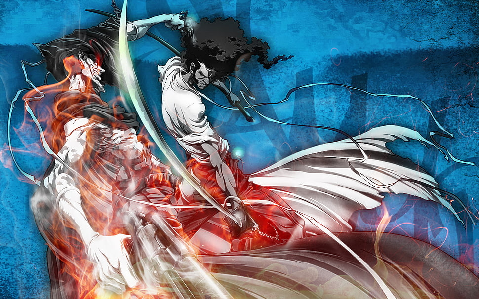 Afro Samurai digital wallpaper, Afro Samurai, anime HD wallpaper ...