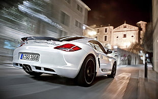 white sports coupe, car, Porsche, Porsche Boxster