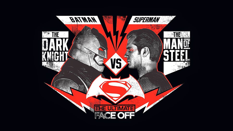 Batman and Superman face off HD wallpaper