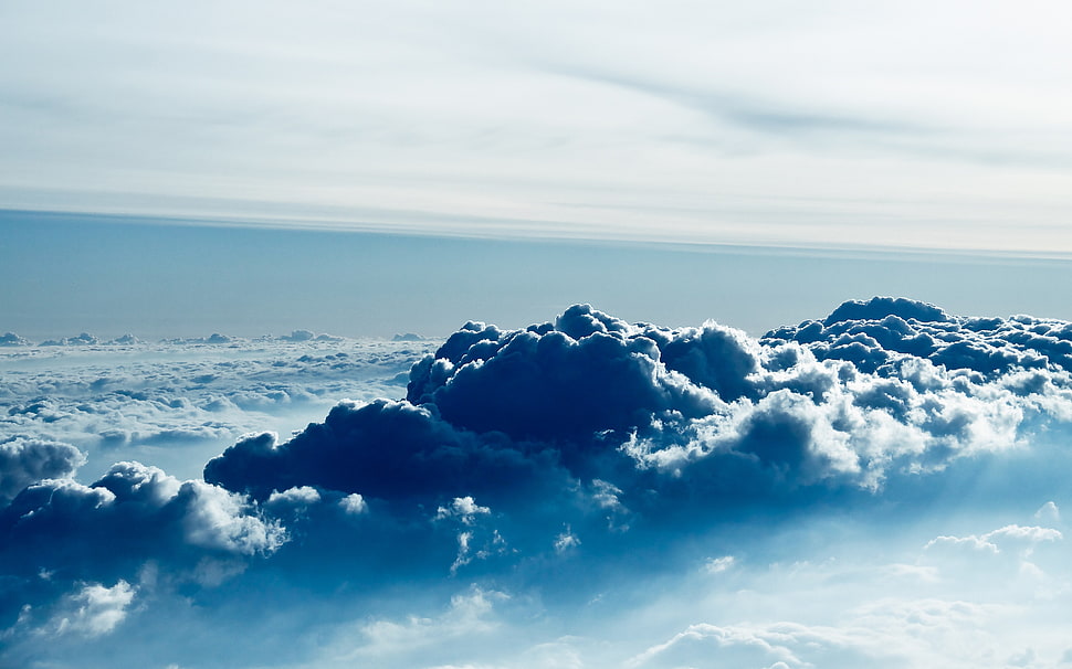 white clouds, clouds, nature, sky HD wallpaper