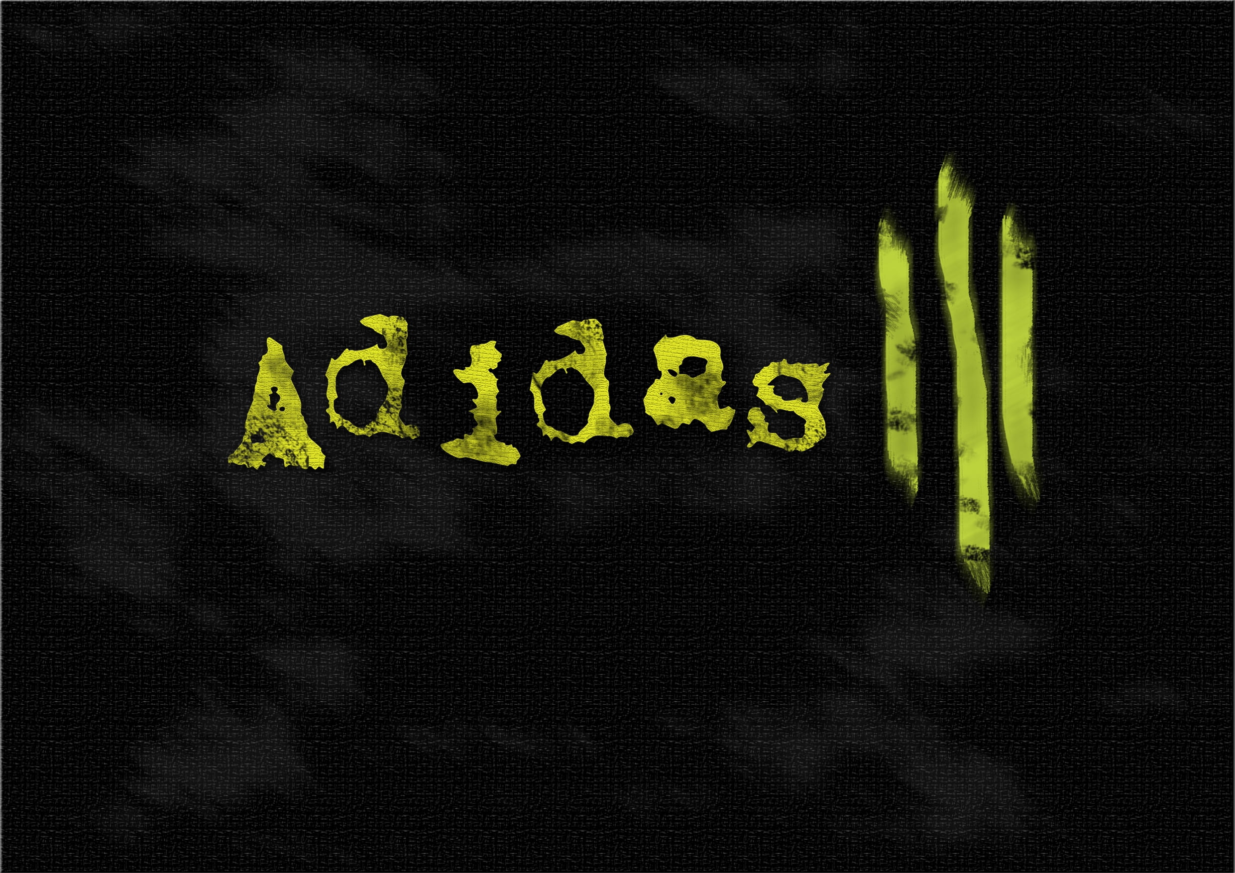 green Adidas signage