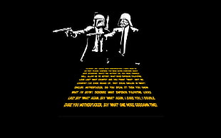 Boba Fett and Darth Vader as mafias, quote, inspirational, Pulp Fiction, movies HD wallpaper