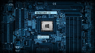 black computer motherboard, Microsoft Windows, Windows 10, technology, Hi-Tech