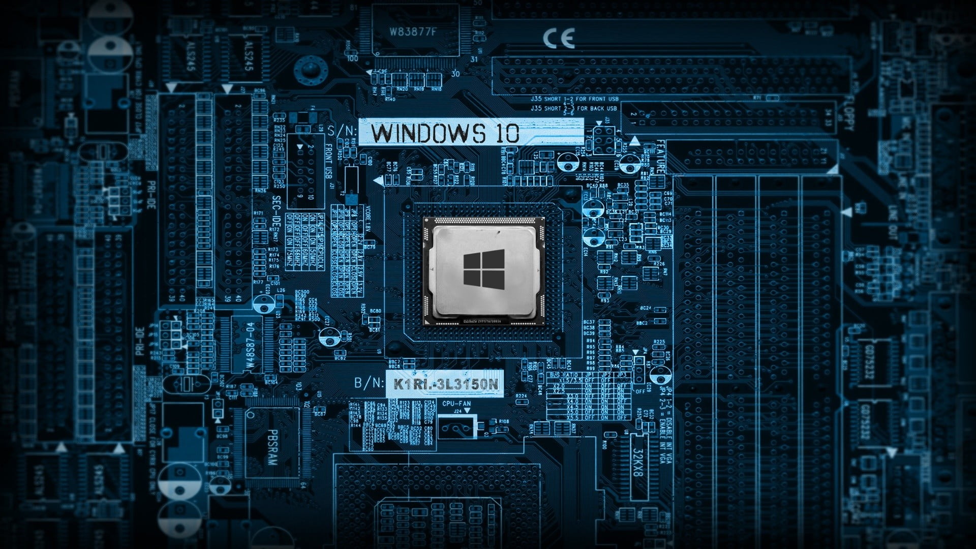 black computer motherboard, Microsoft Windows, Windows 10, technology, Hi-Tech