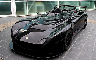 black Lotus concept convertible coupe HD wallpaper