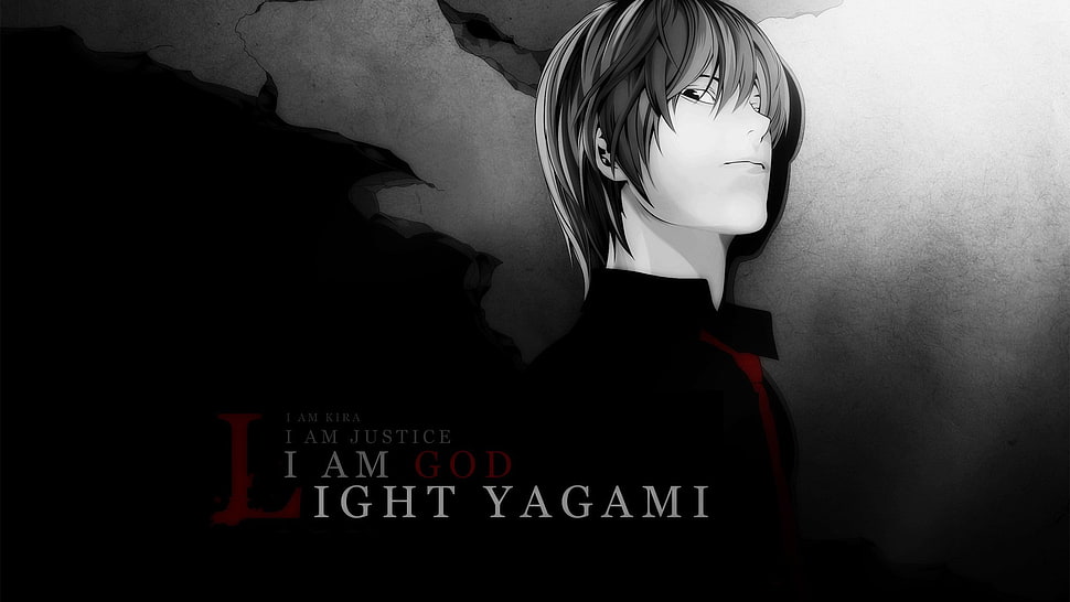 Light Yagami, anime, Death Note, Yagami Light, selective coloring HD wallpaper