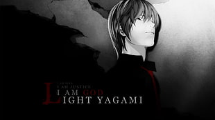 Light Yagami, anime, Death Note, Yagami Light, selective coloring
