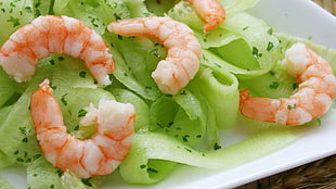 Shrimps,  Seafood,  Salad,  Snack HD wallpaper