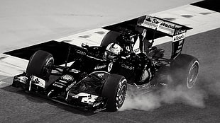 black F1 car, Formula 1, ferrari formula 1