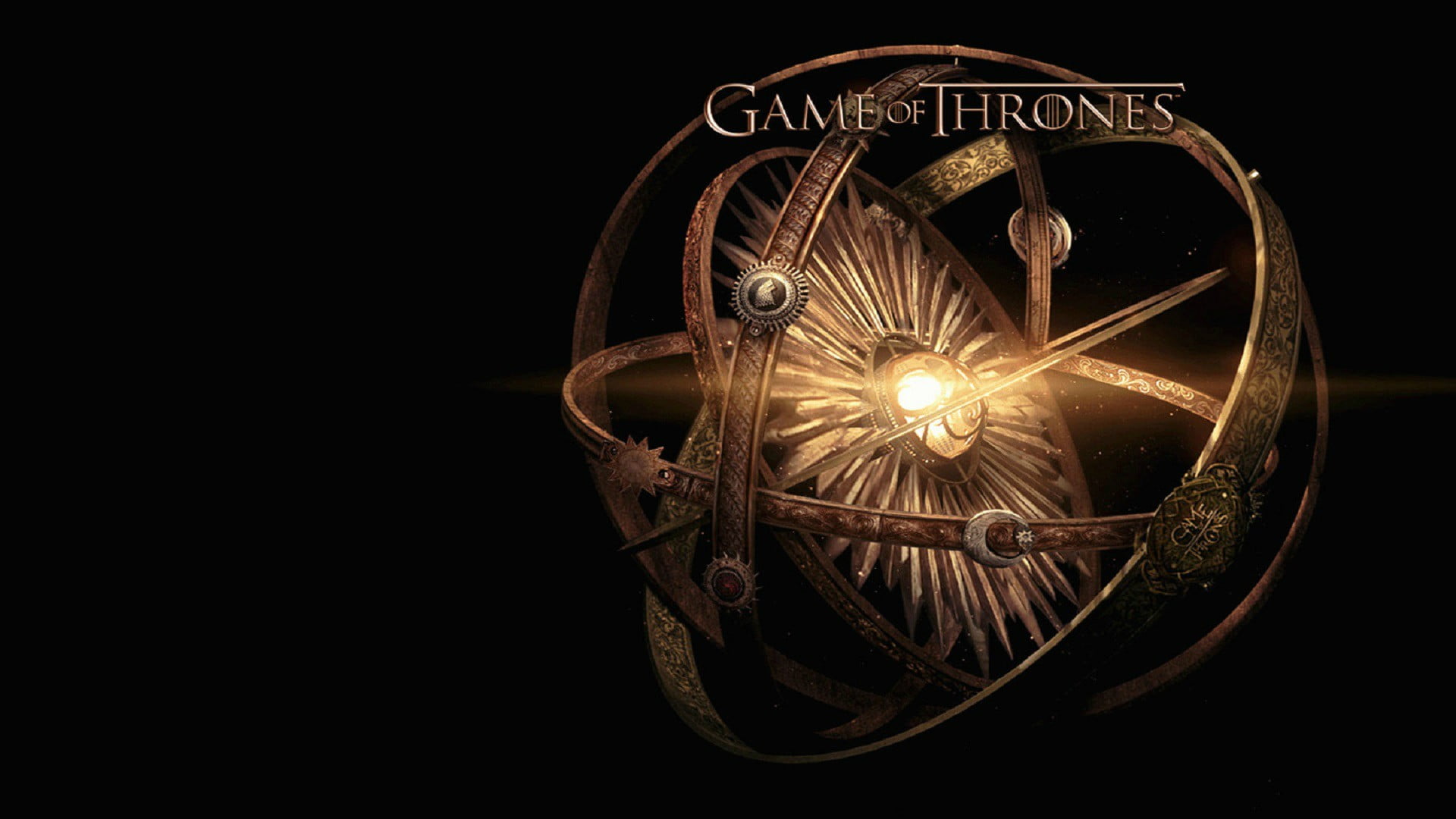 Game of Thrones sphere wallpaper, TV, black background, Game of Thrones