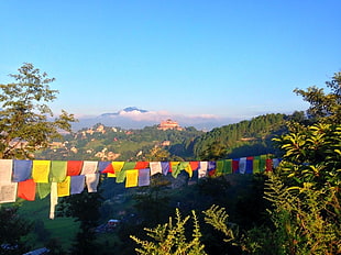 assorted-color textile lot, Kathmandu, Nepal, Kapan Gumba HD wallpaper