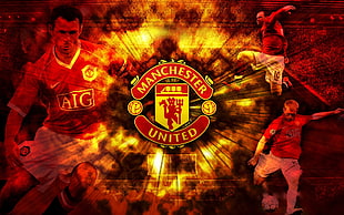Manchester United poster HD wallpaper