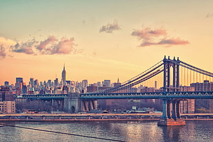photo of Manhattan Bridge, New York HD wallpaper