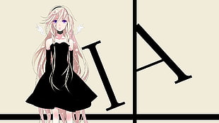 Anime character wearing black dress