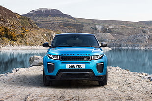 blue Land Rover Range Rover HD wallpaper