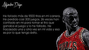 Michael Jordan, typographic portraits, Michael Jordan, basketball, Chicago Bulls HD wallpaper