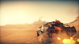 green single cab truck, Mad Max, video games, Mad Max (game) HD wallpaper