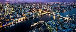 aerial photo of tower bridge, London, England HD wallpaper