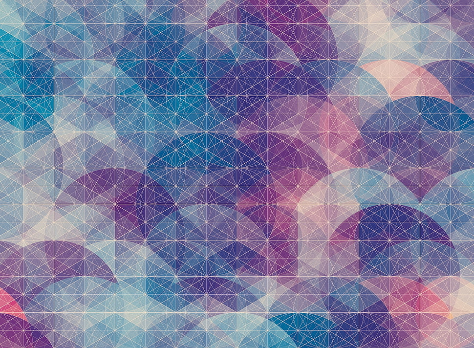 blue pink white and red abstract illustration HD wallpaper
