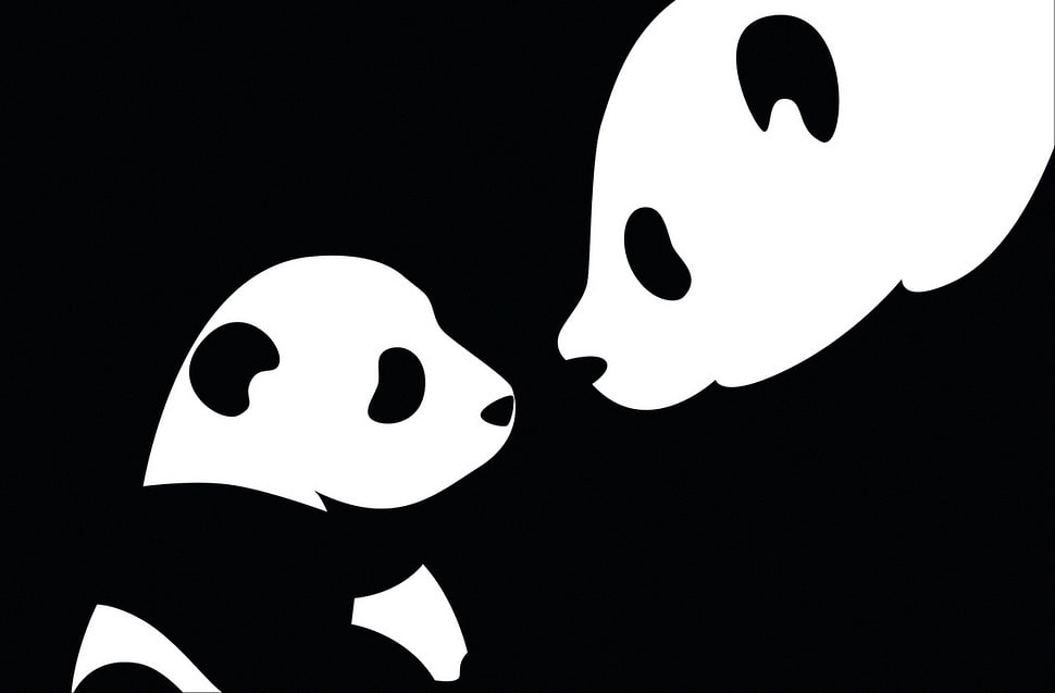 Panda illustration HD wallpaper
