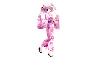 pink dressed anime character
