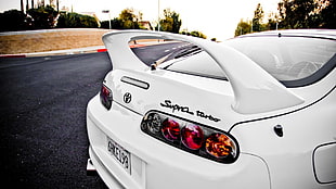 white Toyota Supra, Toyota Supra MK4, 2jz-gte, twin-turbo, car HD wallpaper